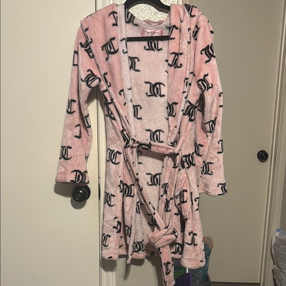 Juicy Couture Pink Robe with Black Accents